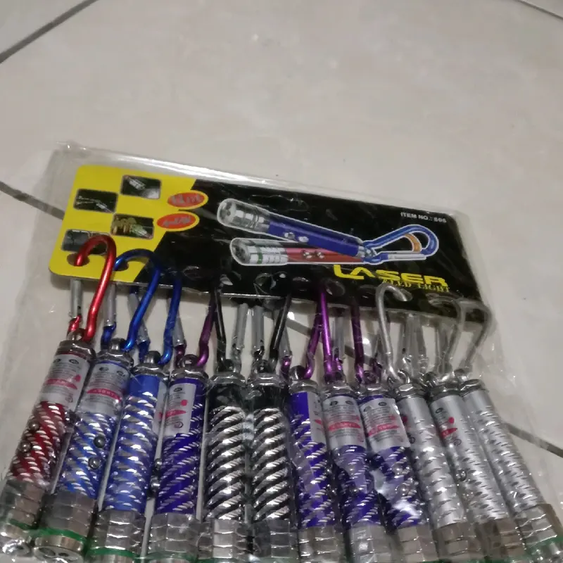 6pcs mainan gantungan senter laser ulir 0