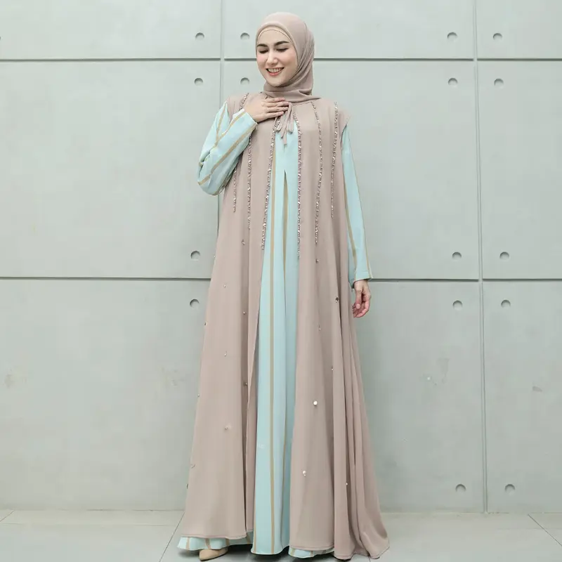 Aisyalina Id VOL 4 Sarimbit Collection Syella Set Series Pashmina Segiempat Bahan Bonita Motif Printing Mix Ceruti Polos Dress Gamis Wanita Outer Style 4
