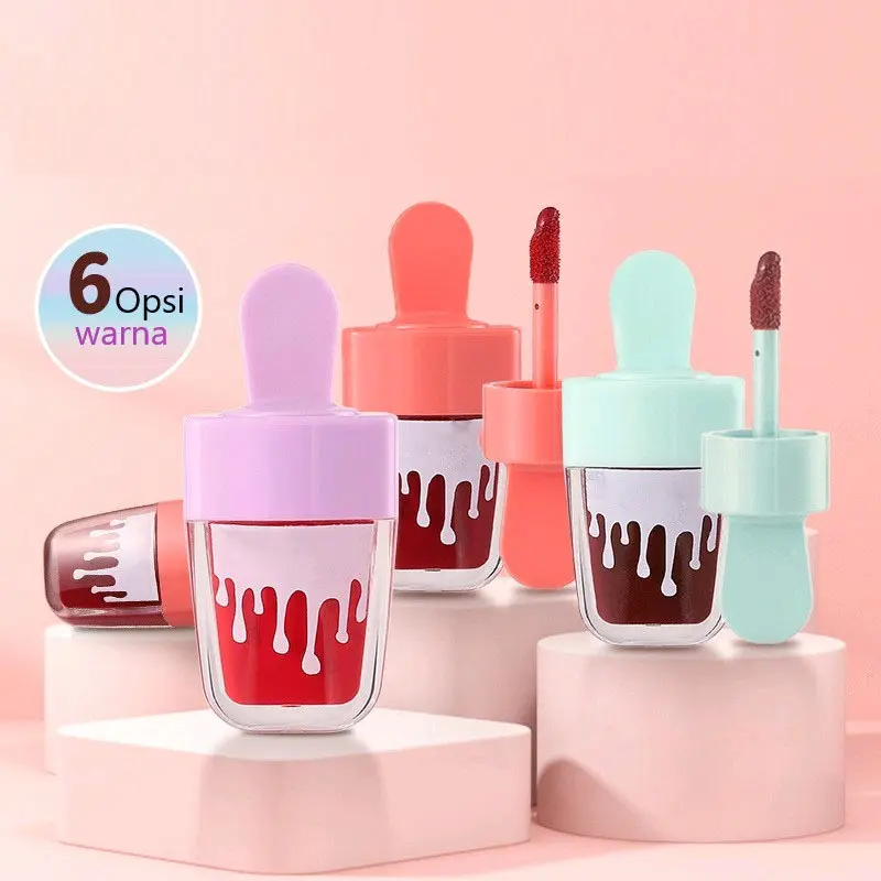 liptint icecream waterproof frozen lip gloss moisturizing and long lasting lipstik cair 3