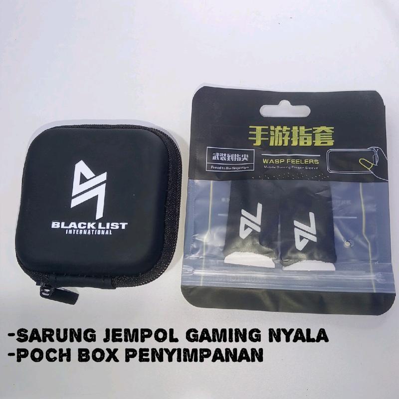 Sarung Jempol Gaming Menyala dan Poch Box Penyimpanan - Aksesoris Gaming - Accessories Game sarungjempol premium Joystick finger trigger 2