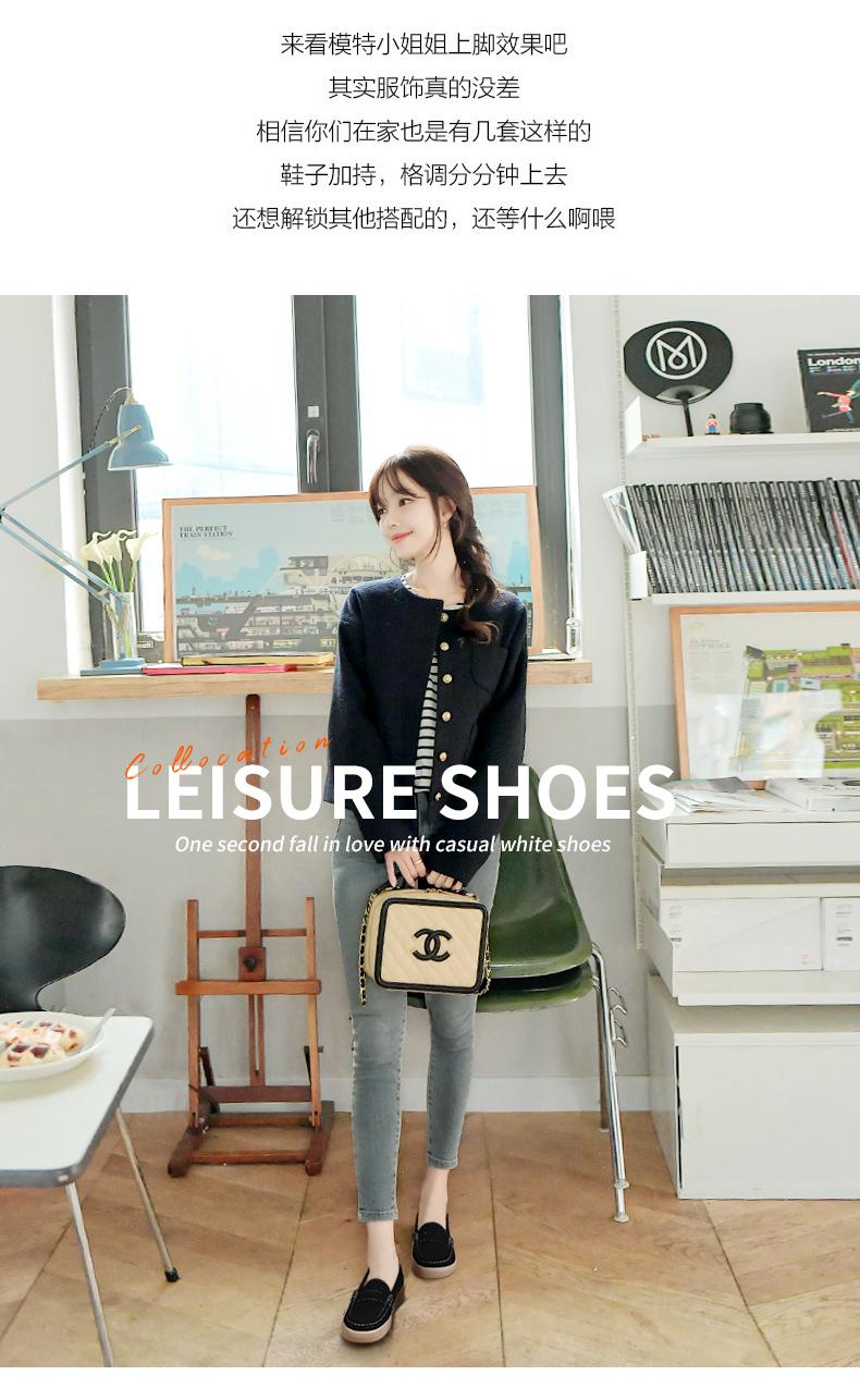 Product Introduction of Giày Da Lộn Cổ Điển Cho Nữ, Giày Đế Mềm, Giày Trượt Chân, Thường Ngày Round Toe Flat Heel (1 cm or less) Shoes Thun 3