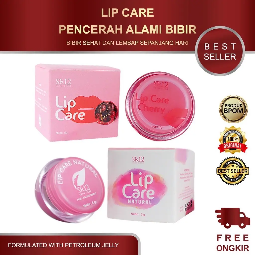 LIP CARE SR12 PELEMBAP ALAMI BIBIR / LIP BALM / SOLUSI BIBIR KERING