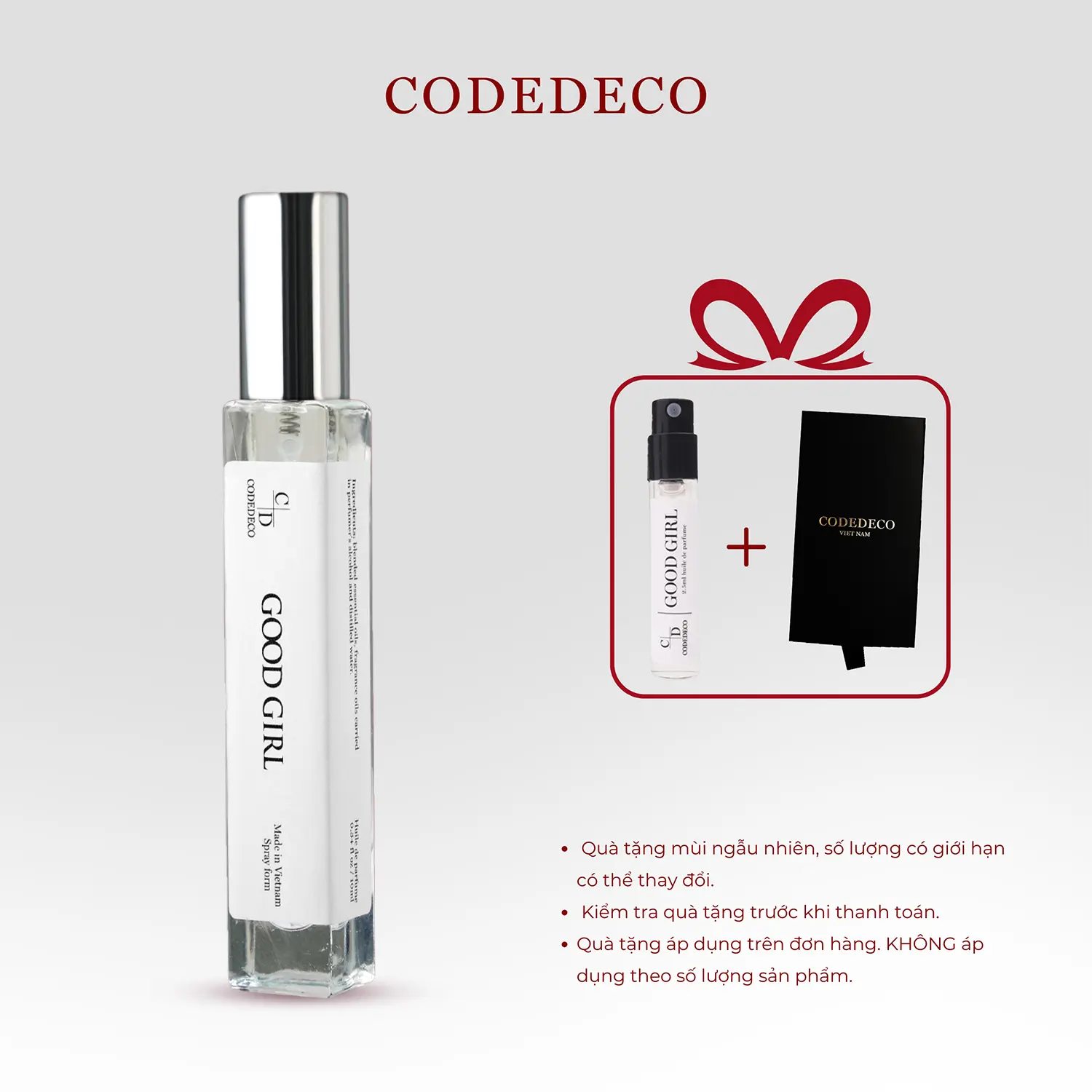 Tinh dầu nước hoa nữ CODEDECO Good Girl 10ml dạng xịt Perfume Cosmetic