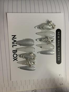 Product Review of (T-38)nail book thiết kế giá rẻ by chichi nail hút mắt mèo đính cham xinh lung linh from N** t**🌷 1