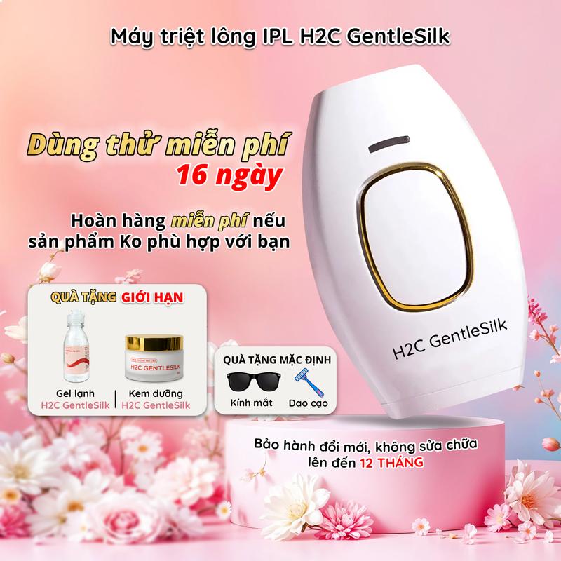 Máy triệt lông cá nhân IPL (có che tên) - tặng kèm phụ kiện kính gel, phụ kiện cạo lông - máy triệt lông mini tại nhà 5 cấp độ