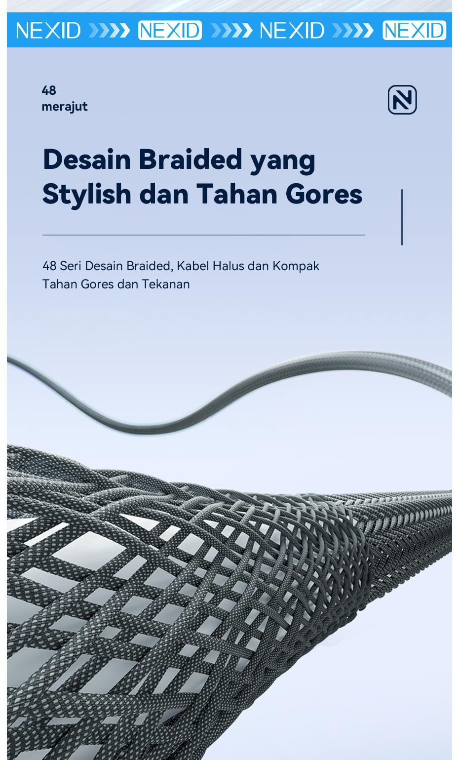 NEXID Kabel Data PD29W 1.2 Meter Type C USB C to Lightning Fast Charging untuk iPhone 11 12 13 14 Pro Plus Max dengan Penampilan Maksimal NEXID Kabel Data PD29W 1.2 Meter Type C USB C to Lightning Fast Charging untuk iPhone 11 12 13 14 Pro Plus Max dengan Penampilan Maksimal