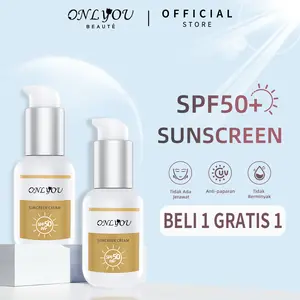 【Limited-Time Benefit】【Beli 1 Gratis 1】ONLYOU Sunscreen Cream SPF50+ Face & Body / Moisturising & Brightening【COD】