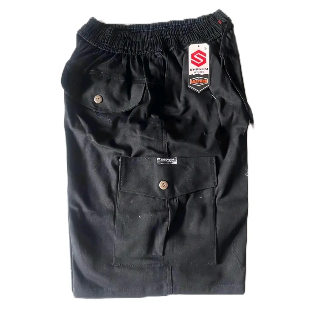 Celana Kargo Pendek Pria Katun Stretch Hitam Santai Dewasa Chino Bahan Cotton Twill Washing Tidak Luntur Shorts Cowok Distro