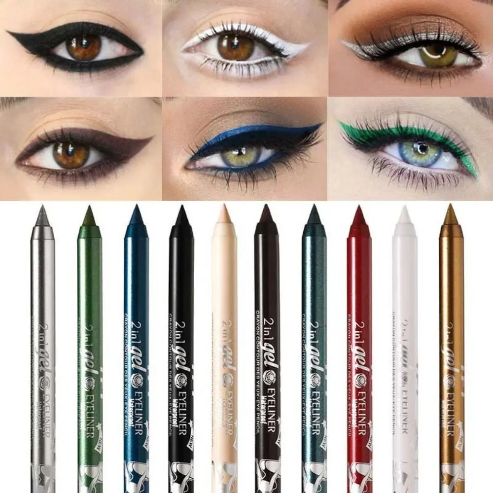 Pigment Quick Dry Colourful Eyeliner Pencil Long Lasting White Gel Eye Liner Pen Cosmetics Eyes Makeup Waterproof Eyeliner Women