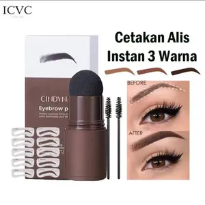 [Free 10 Model Cetakan Alis] Cindynal Ibcccndc Eyebrow Stamp Powder Instan/ Eyebrow Stamp Alis Stempel Alis Bedak Alis Waterproof