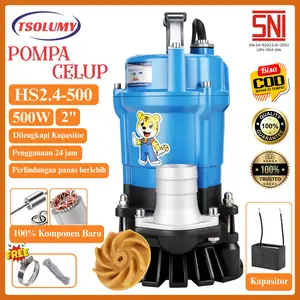 Tsolumy Pompa Celup Air Kotor 500W 2inc Pompa Air Kolam Ikan Empang Tambak / Pompa Irigasi Pertanian