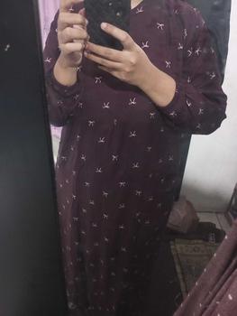 Product Review of DASTER GAMIS BUSUI PB 135 RAYON ADEM MOTIF KEKINIAN Karet Muslim Nyaman Panjang Dress alur from i**h 0