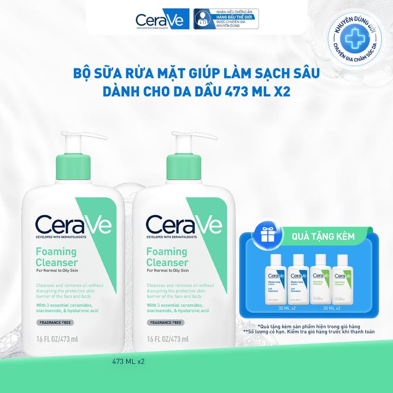 Combo 2 Sữa rửa mặt giúp làm sạch sâu dành cho da dầu 473ml