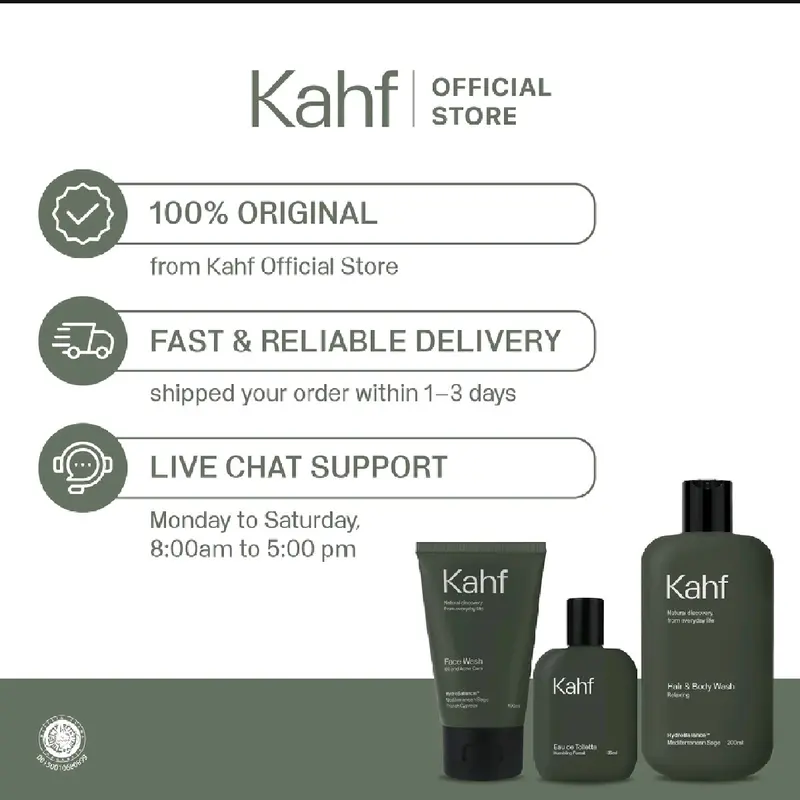 Kahf Skin Energizing and Brightening Face Wash 100 Ml - Sabun Pembersih Wajah Pria - Berminyak, Cleansing  Glowing Skincare 2