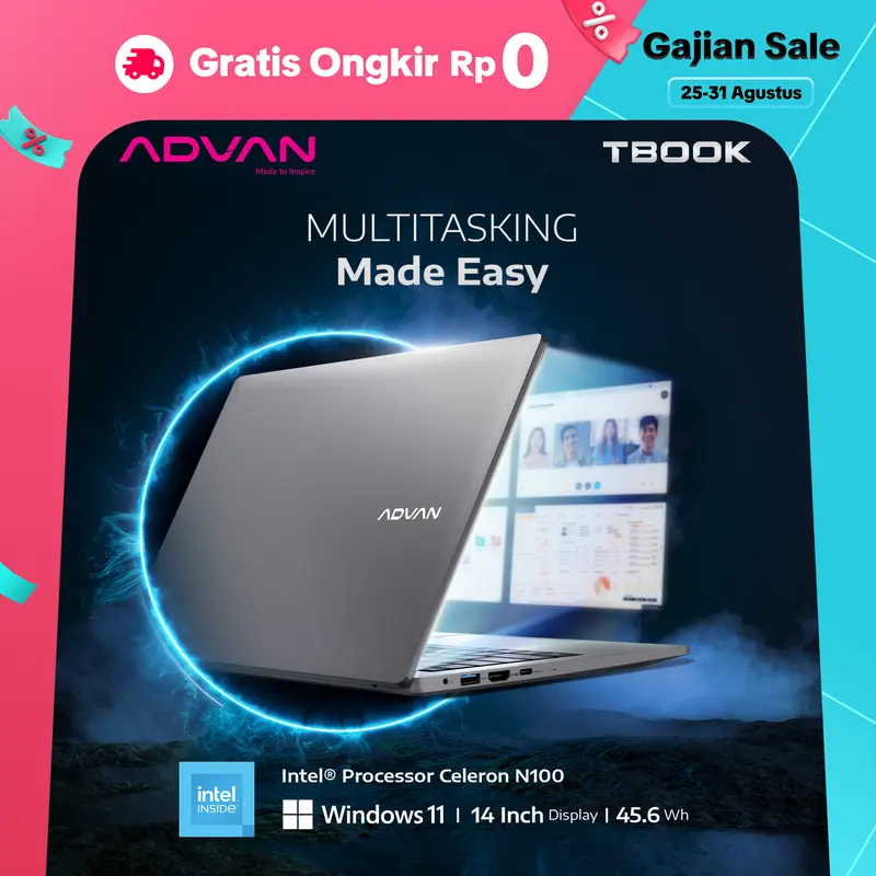 Laptop ADVAN Soulmate Celeron S N4020 4GB/128GB GB/384GB