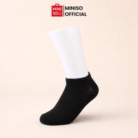 Gambar [TEBUS MURAH] Miniso Women's Ankle Socks Kaos Kaki Olahraga Cut Socks for Women  Comfortable & Breathable Design 3 Pairs - Black dari minisoshopid Kab. Karawang 4 Tokopedia