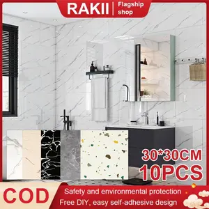 10pcs Wallpaper dinding VINYL Marble 30 x 30 cm / Lantai Vinyl Marbel Granit / Stiker Lemari Cabinet Marbel wall decor decal sticker vinyl dapur  stiker mihrab dinding stiker anti tilang