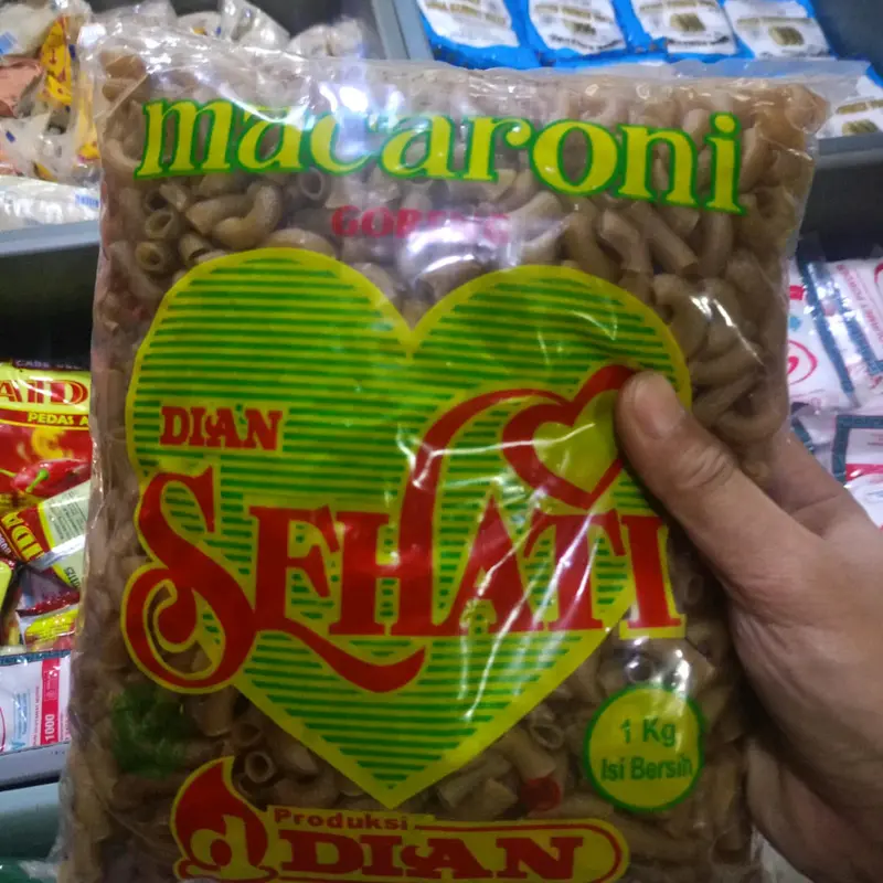 Makaroni hitam mentah 1kg topping seblak digoreng enak 3