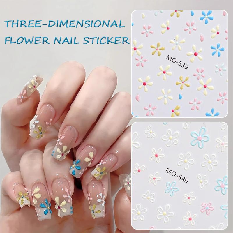 Miếng Dán Móng Tay Hoa Giảm Giá 3D, Màu Thạch Mới, Đồ Trang Trí Móng Tay Cánh Hoa, Cho Sơn Gel Móng Tay, Phong Cách Mùa Hè