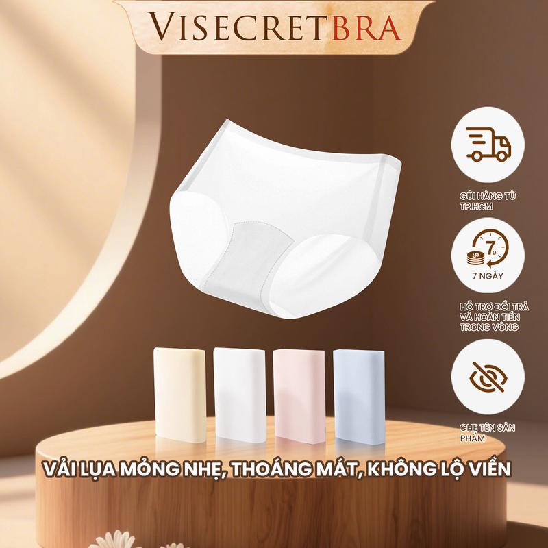 Quần Lót Nữ Quần Trong Nữ Su Thạch Quần Chip Nữ Su Thạch Mỏng Nhẹ Không Viền Không Đường May Có Lớp Cotton Kháng Khuẩn Co Giãn -- VN2405019K Women