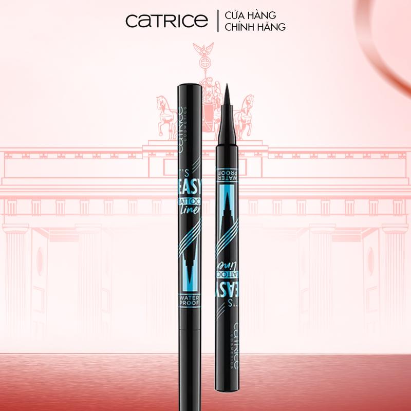 Dạ kẻ mắt Catrice lt's Easy Tattoo Liner Waterproof 010 Black Lifeproof chống lem bền màu 24h 1,1ml