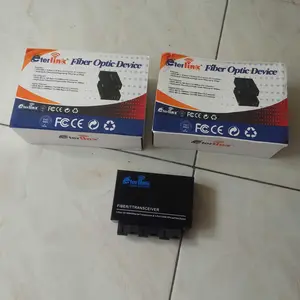 【SupportPOE】3F2E Fiber Optik Media  Converter Single Mode 2 Rj45 Dan 3 Sc Port 10/100Mbps Asli Import