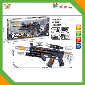 COD Tembak-Tembakan Mainan Anak Bisa Getar Lampu Suara & Laser Elektrik Baterai untuk Usia 3+ Tahun