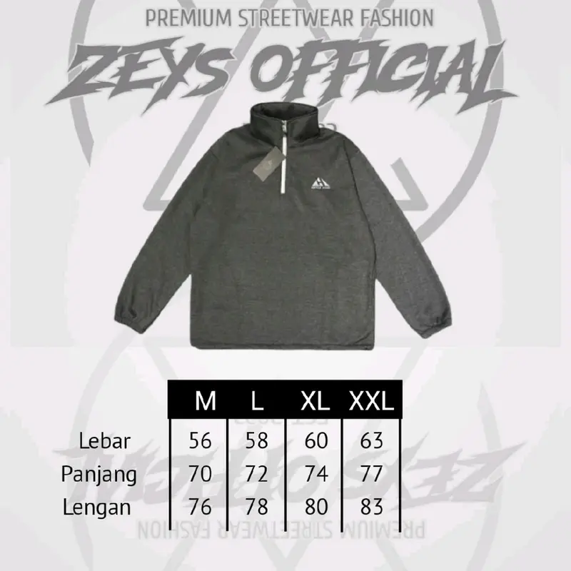 Had And Dinamic Sweater Rugby Half Zipper terbaru sweater crewneck Pria wanita jaket sweater unisex tebal Fleece Distro Bordir Cewek Suiter Keren Basic Cowok 6