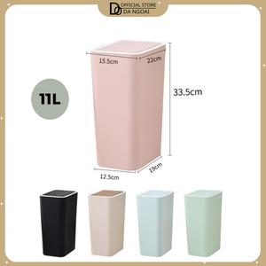 Thùng Rác Nắp Bật Nhấn Nút Tiết Kiệm Không Gian Nhựa PP, Thùng Rác Văn Phòng Nhà Bếp - CN52
