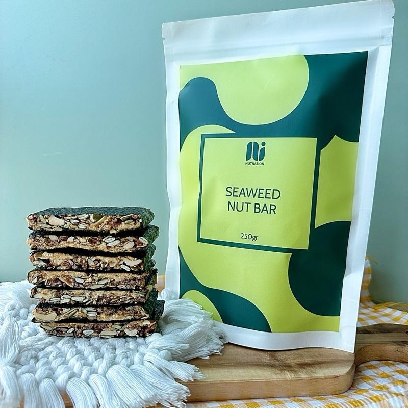 Thanh Granola Cuộn Rong Biển Nutnation - Gói 250 gram (12 Thanh) - Seaweed Nut Bar