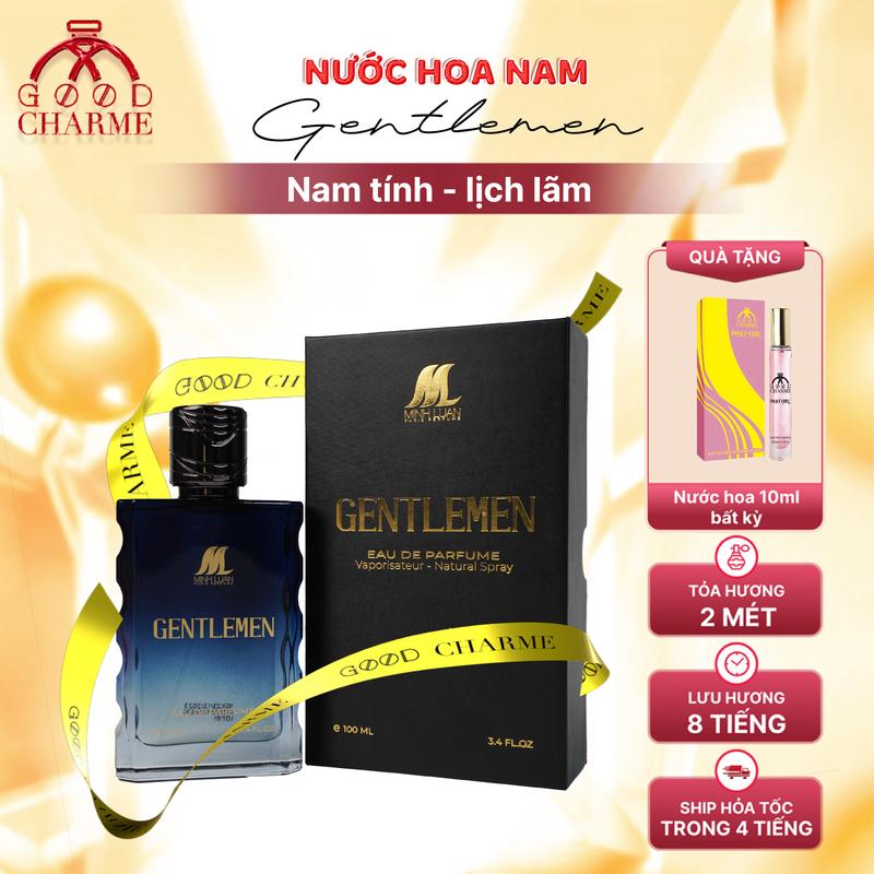 GOOD CHARME Nước Hoa Nam GentleMen 100ml - Sang Trọng Đẳng Cấp Thơm Lâu Eau De Parfum Hương Citrus Nam Tính Lôi Cuốn