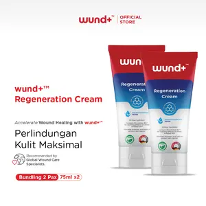 wund+ Regeneration Cream - Pelembab Moisturizer Kulit Kering, Sensitif, Eksim,   Psoriasis    2x75gr - Cream Eksim Ampuh Kulit Kering Sensitif