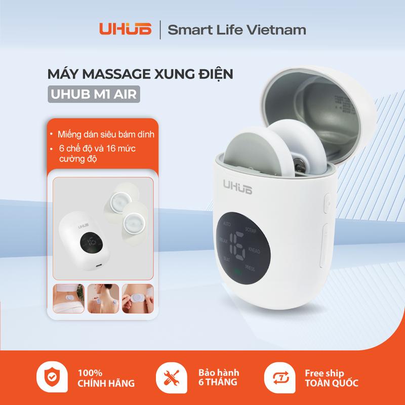   Bản nâng cấp  Máy massage mini  UHUB M1 AIR mát xa cơ bắp toàn thân 6 chế độ đấm bóp mô phỏng tay người 16 mức lực thư giãn sâu 