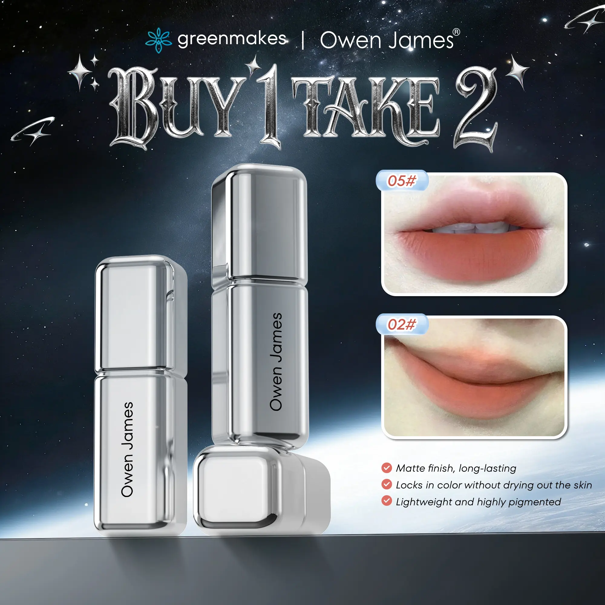 Buy 1 TAKE 2】【FDA Approved】oj05 Owen James Lip Gloss Velvet
