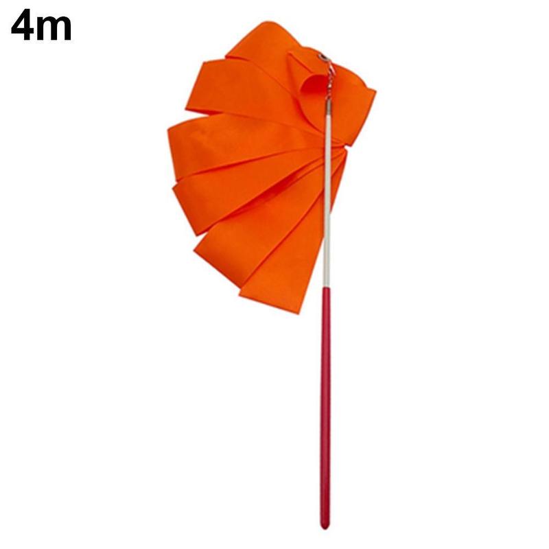 Product Introduction of 2M 4M Colorful Dance Ribbon Gym Rhythmic Art Gymnastic Streamer Gymrama Ribbo Stick Rod X3Z0 40