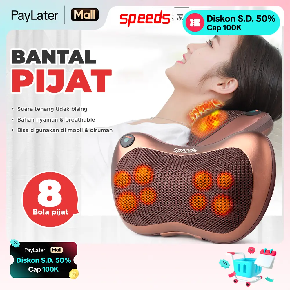 SPEEDS Alat Relaksasi Cushion Portabel Relax Leher Facial 202-1