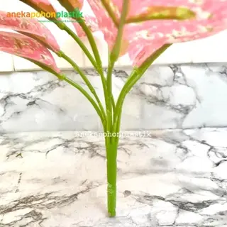 Daun Artificial Aglonema Chocyn X9 Semi Latex Tanaman Hias Plastik Dekorasi Rumah Aesthetic 4
