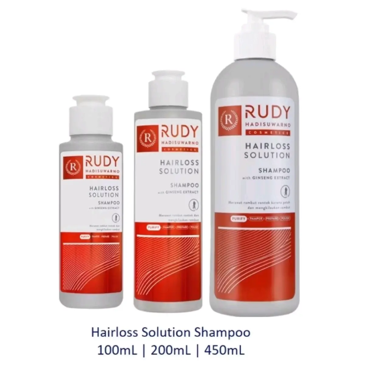 RUDY HADISUWARNO HAIRLOSS SOLUTION SHAMPOO GINSENG EXTRACT 450 ML Wanita Pria