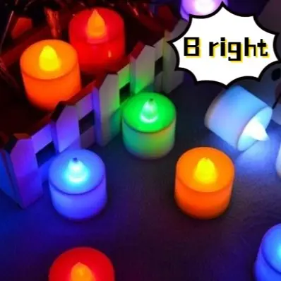 LILIN LED CANDLES L118 LILIN MINI ELEKTRIK LAMPU（gradien pelangi）(LZ77)