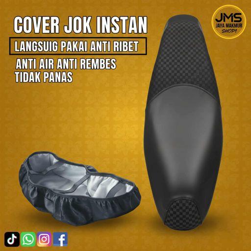 Sarung Jok Motor Kombinasi Langsung Pakai Anti Cakar Kucing Bahan Kulit Premium Amplas Jeruk Catur3D Anti Air Anti Rembes untuk Motor Anda