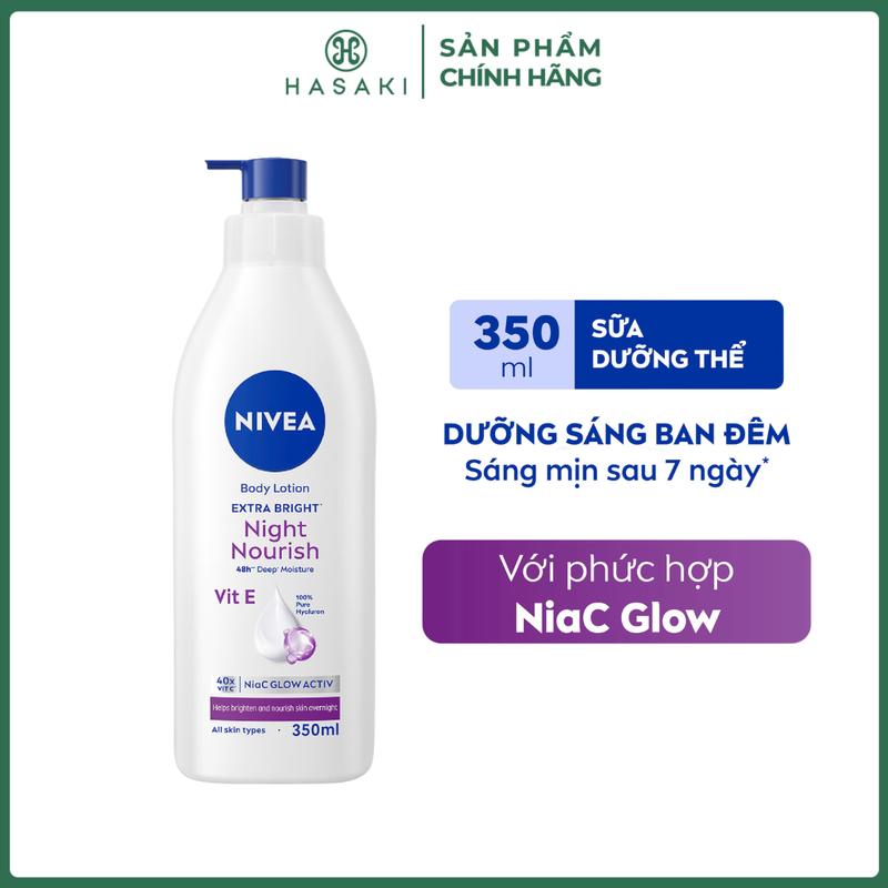 Sữa Dưỡng Thể Nivea Sáng Da Ban Đêm Từ 8 Super Food 350ml | HASAKI BEAUTY
