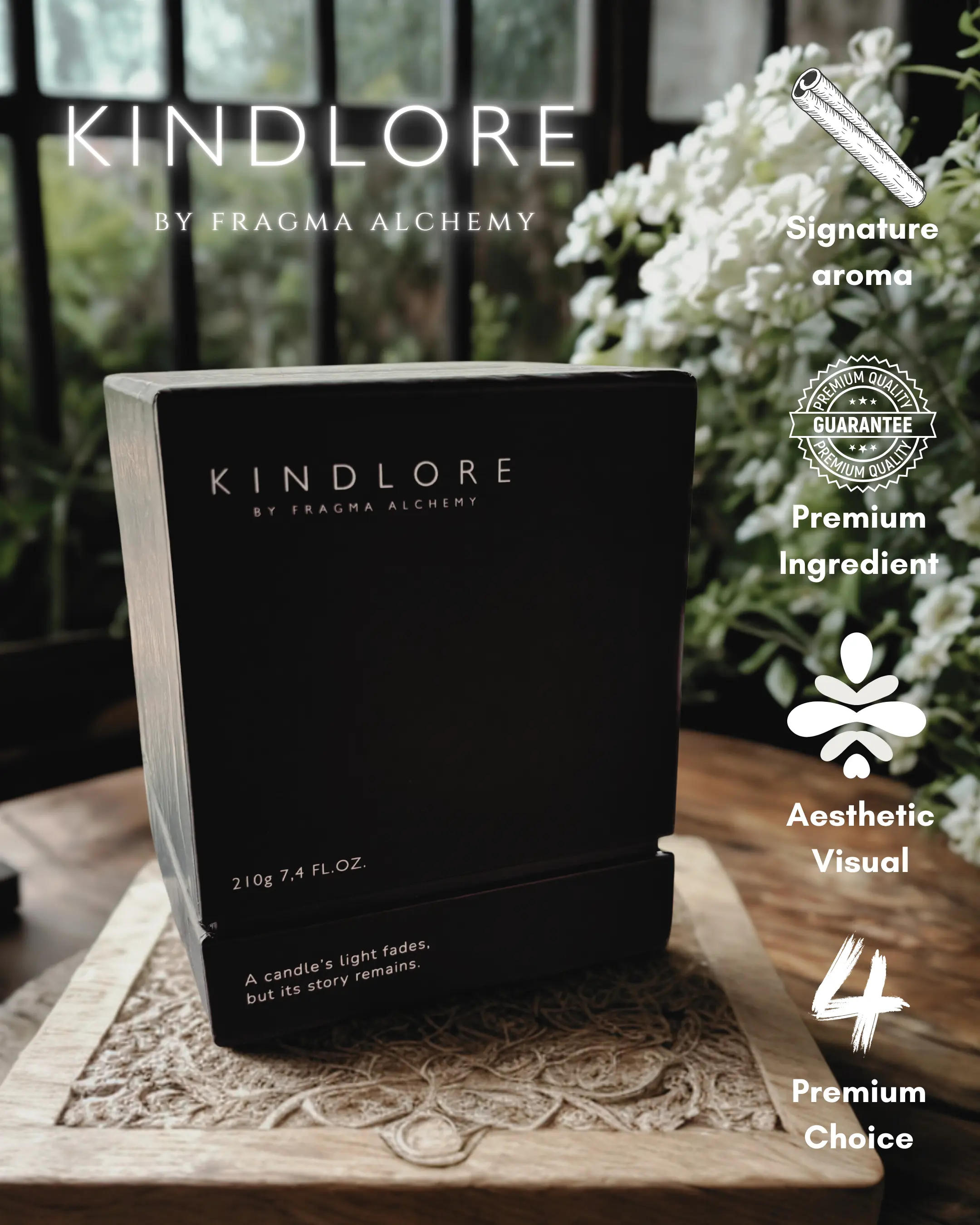 Kindlore Scented Candle Aromatherapy – Lilin Aromaterapi Natural Aestetik Premium 210g