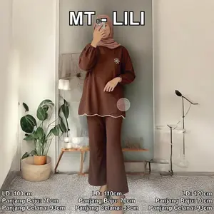MT - Oneset Lili Bahan Knit Osaka Variasi BORDIR Bunga