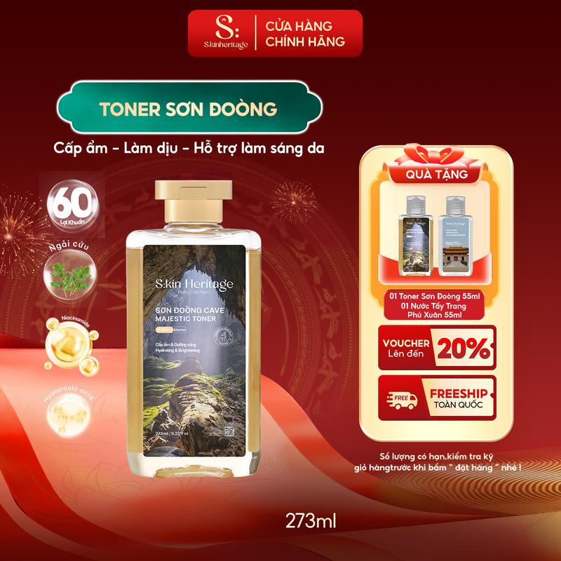  Toner Sơn Đoòng Dưỡng Ẩm Da Làm Dịu Và Cấp Ẩm Sâu Cho Da Dầu Mụn SKIN HERITAGE Toner Cấp Ẩm Sử Dụng phức hợp 60 Lợi Khuẩn 273ml 
