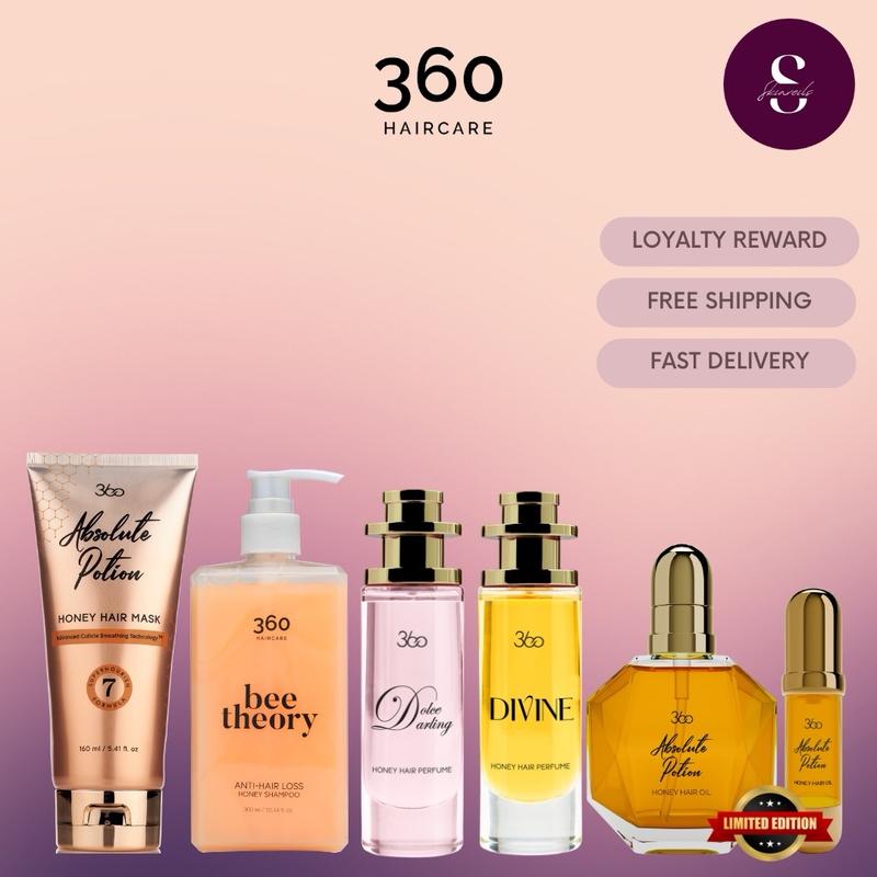 360 HAIRCARE Bee Theory Anti Hair Loss Shampoo 300ml / Absolute Potion 50ml