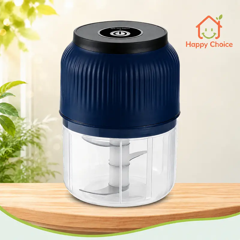 Chopper Mini Listrik Portabel Kapasitas 300ml 4 Mata Pisau Tajam Penggiling Bawang Putih Multiguna Alat Penghalus Pemotong Bumbu Masak Praktis Untuk Dapur Rumah dan Warung