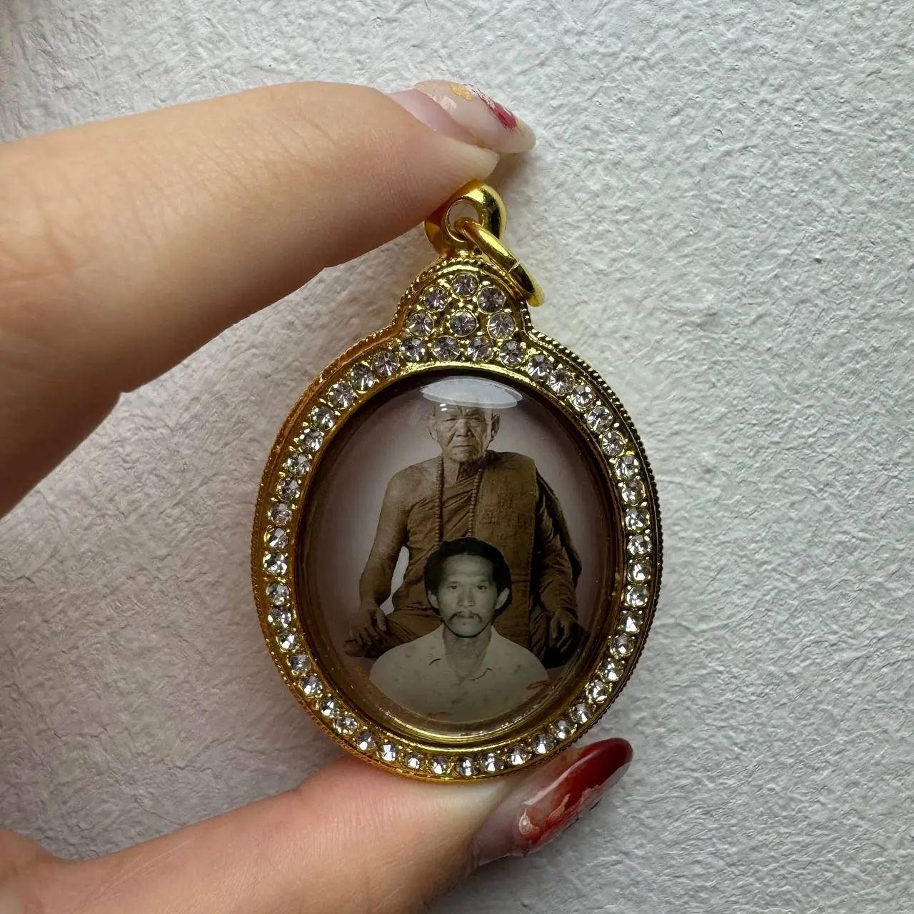 Lp Lai x Phor Kaew Locket (Italic Gold Casing)