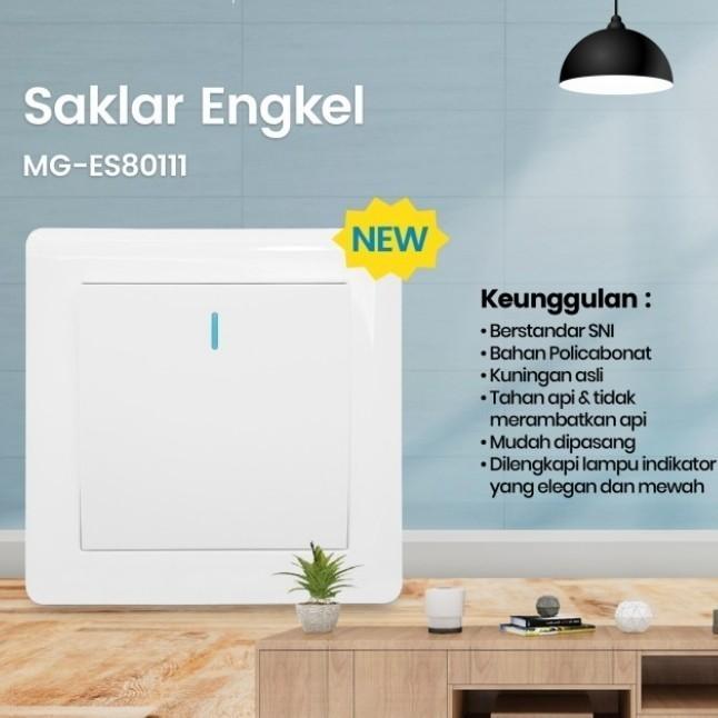 MORGEN Tipe MGES-801 " Saklar Electrical Series " Stop Kontak, Saklar Engkel, Saklar Seri, Saklar Triple, Stop Engkel, Outlet Antena TV IB TANAM 1