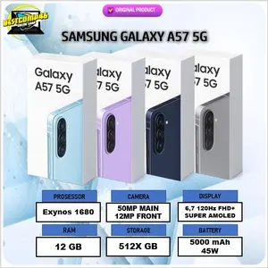 New Launch Samsung Galaxy A57 5G [8GB+128GB] [8GB+256GB] [12GB+256GB] Display 6,7 inch Super AMOLED+ - Exynos 1680 - Camera 50MP - 5000mAh - Garansi Resmi SEIN 1 Tahun