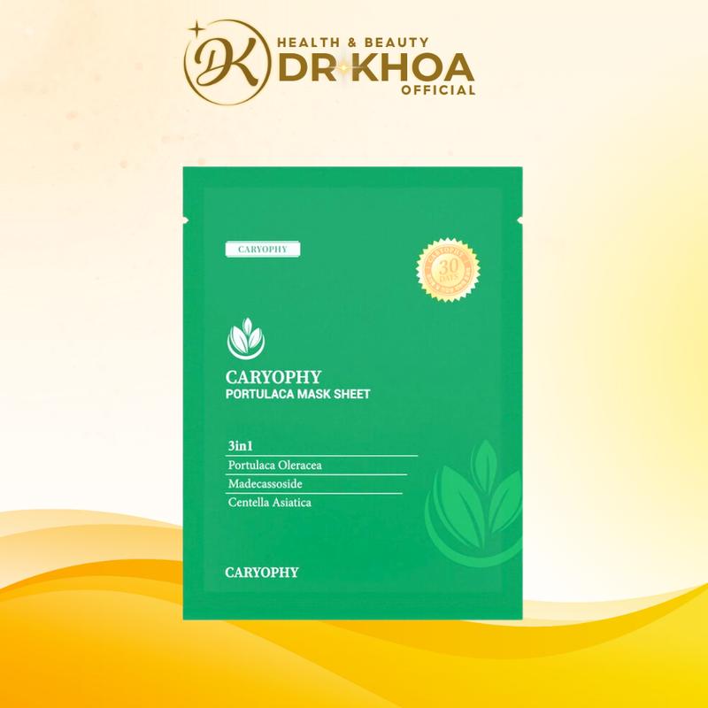 Mặt nạ Caryophy Portulaca Hỗ Trợ Giảm Mụn Mờ Thâm Dưỡng Ẩm 22g | Sản Phẩm Chính Hãng
